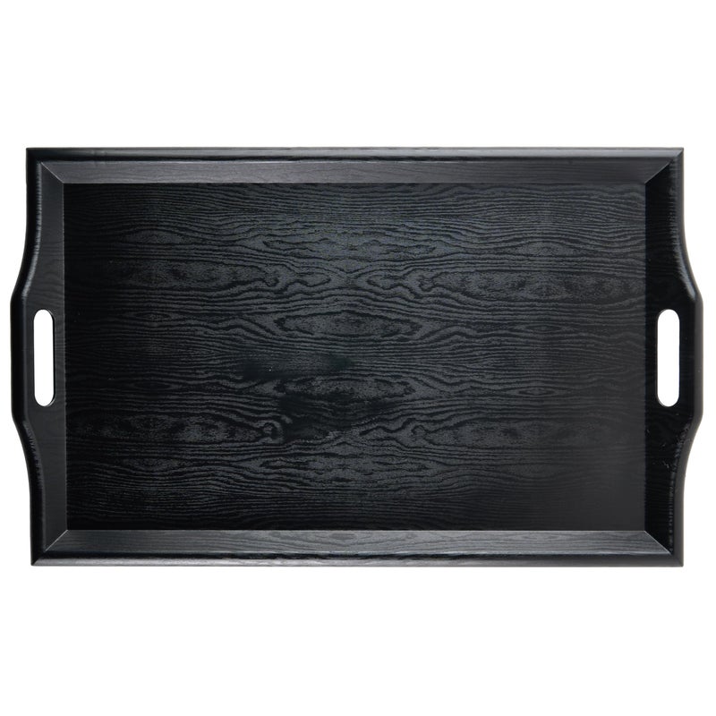 GET RST-2517-1-BK Coffee Table / Ottoman Tray with Handles, 25" x 16", Plastic, Black - Image 2